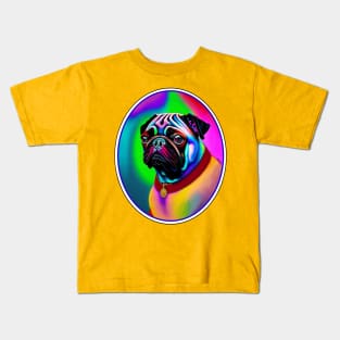 Pug in Living Color Kids T-Shirt